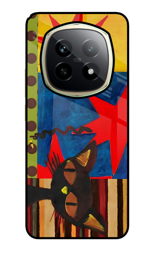 Pop Cat Realme P2 Pro 5G Glass Case Back Cover by Casekaro