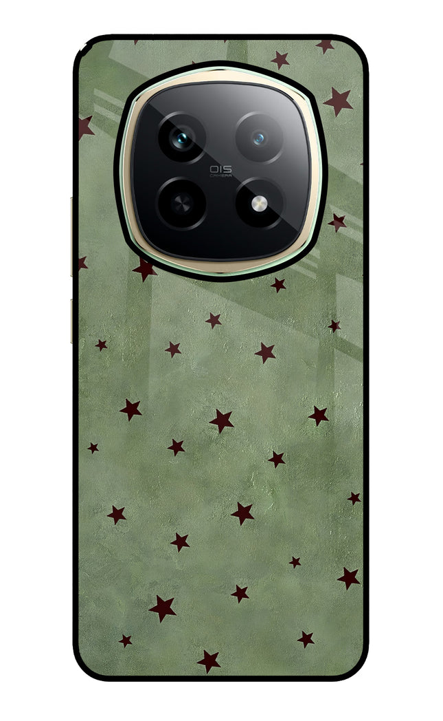 Green Stars Realme P2 Pro 5G Glass Case Back Cover by Casekaro