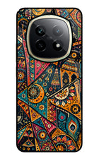 Folk Print Realme P2 Pro 5G Glass Case Back Cover by Casekaro