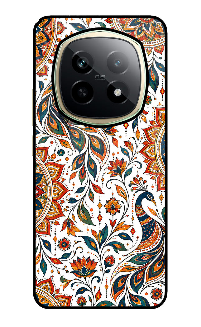 White Mayura Realme P2 Pro 5G Glass Case Back Cover by Casekaro