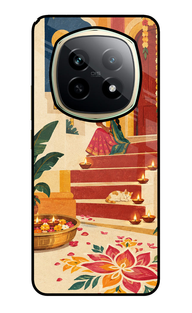 Diwali Rangoli Realme P2 Pro 5G Glass Case Back Cover by Casekaro