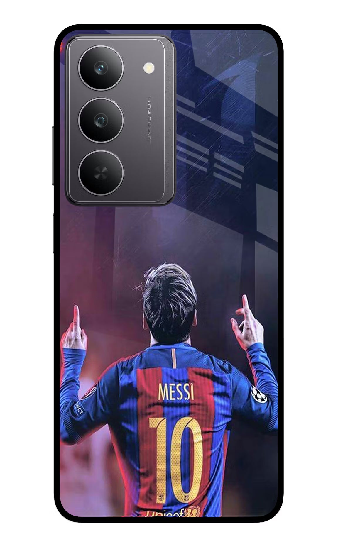 Messi Realme 14x 5G Glass Case Back Cover by Casekaro