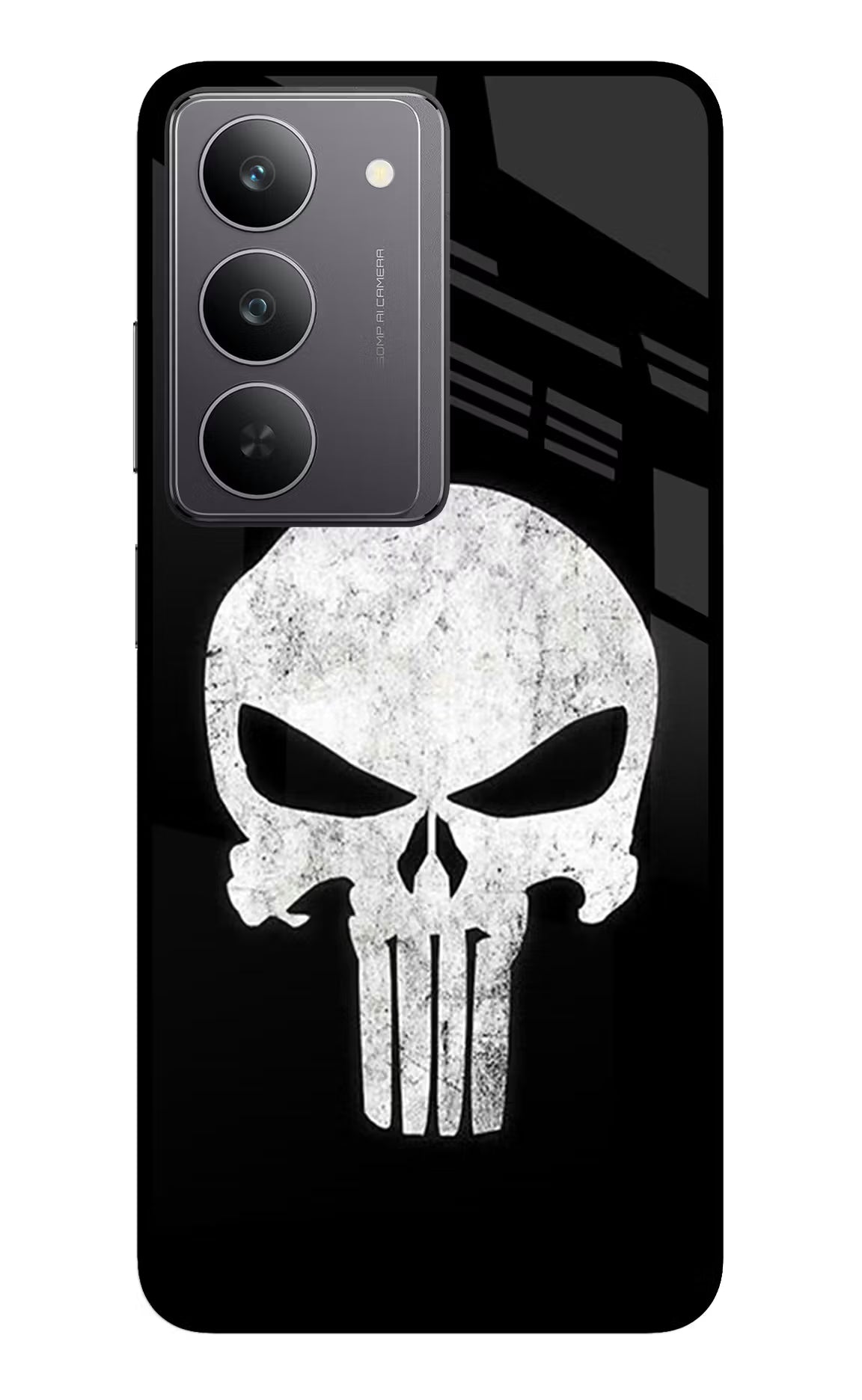 Punisher Skull Realme 14x 5G Glass Case Back Cover by Casekaro