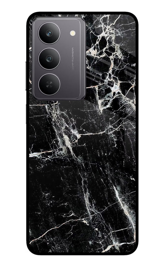 Black Marble Texture Realme 14x 5G Glass Case