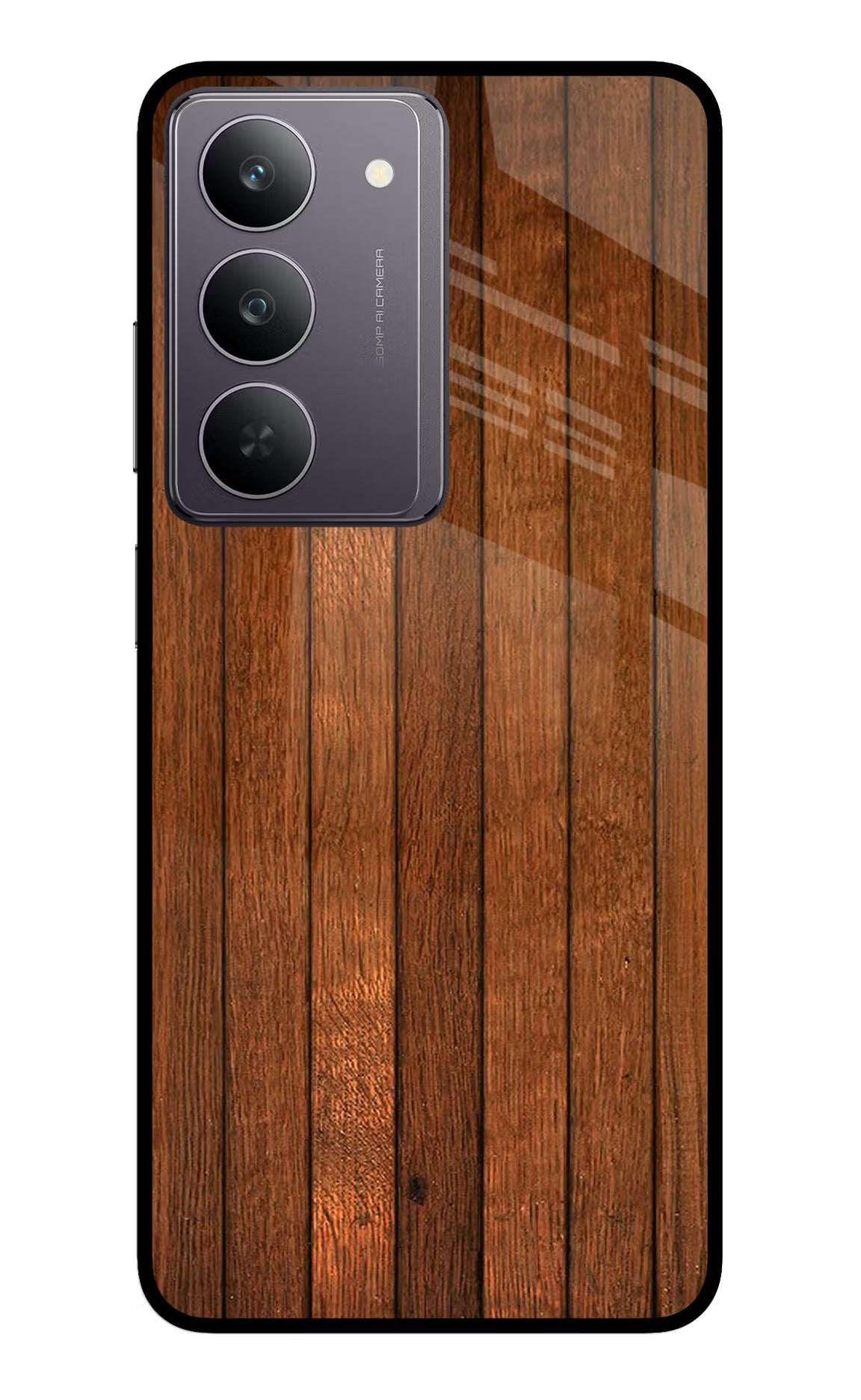 Wooden Artwork Bands Realme 14x 5G Glass Case Back Cover by Casekaro