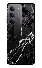 Black Marble Pattern Realme 14x 5G Glass Case