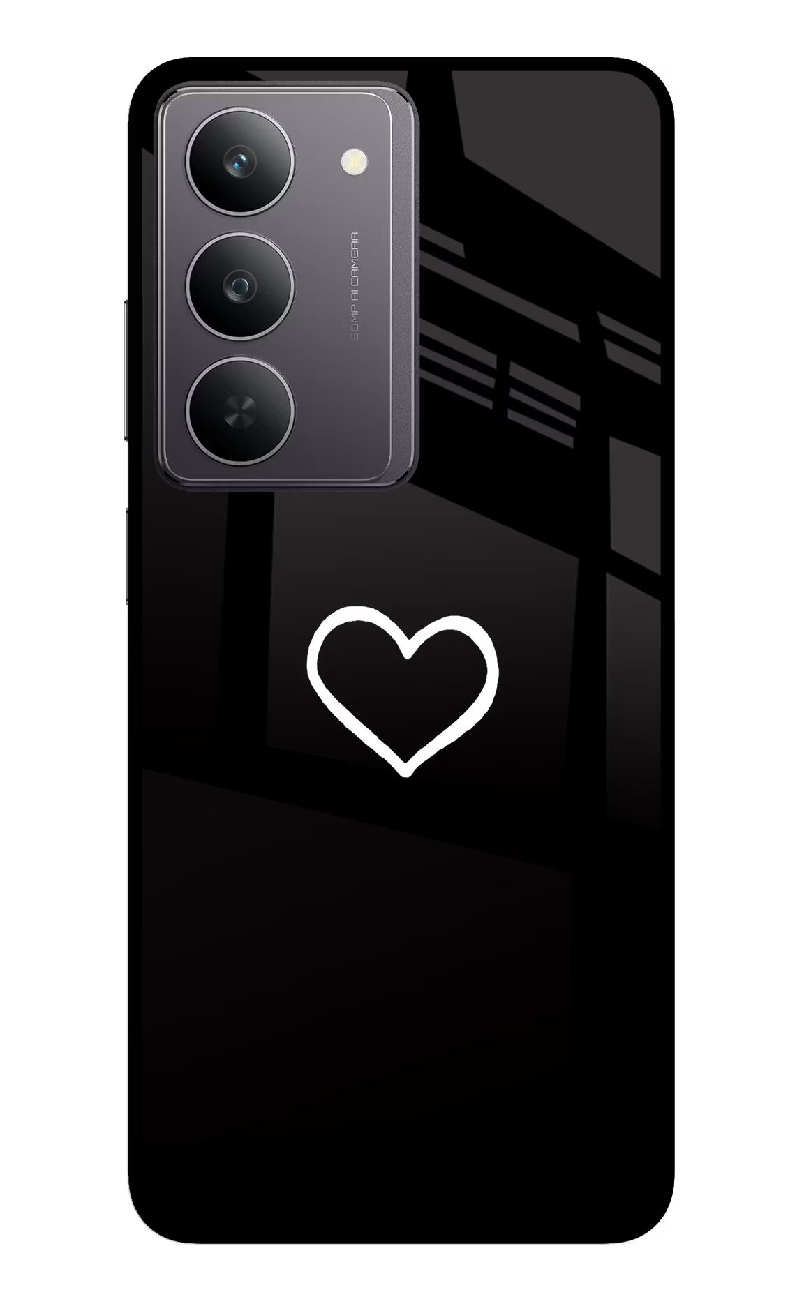 Heart Realme 14x 5G Glass Case Back Cover by Casekaro