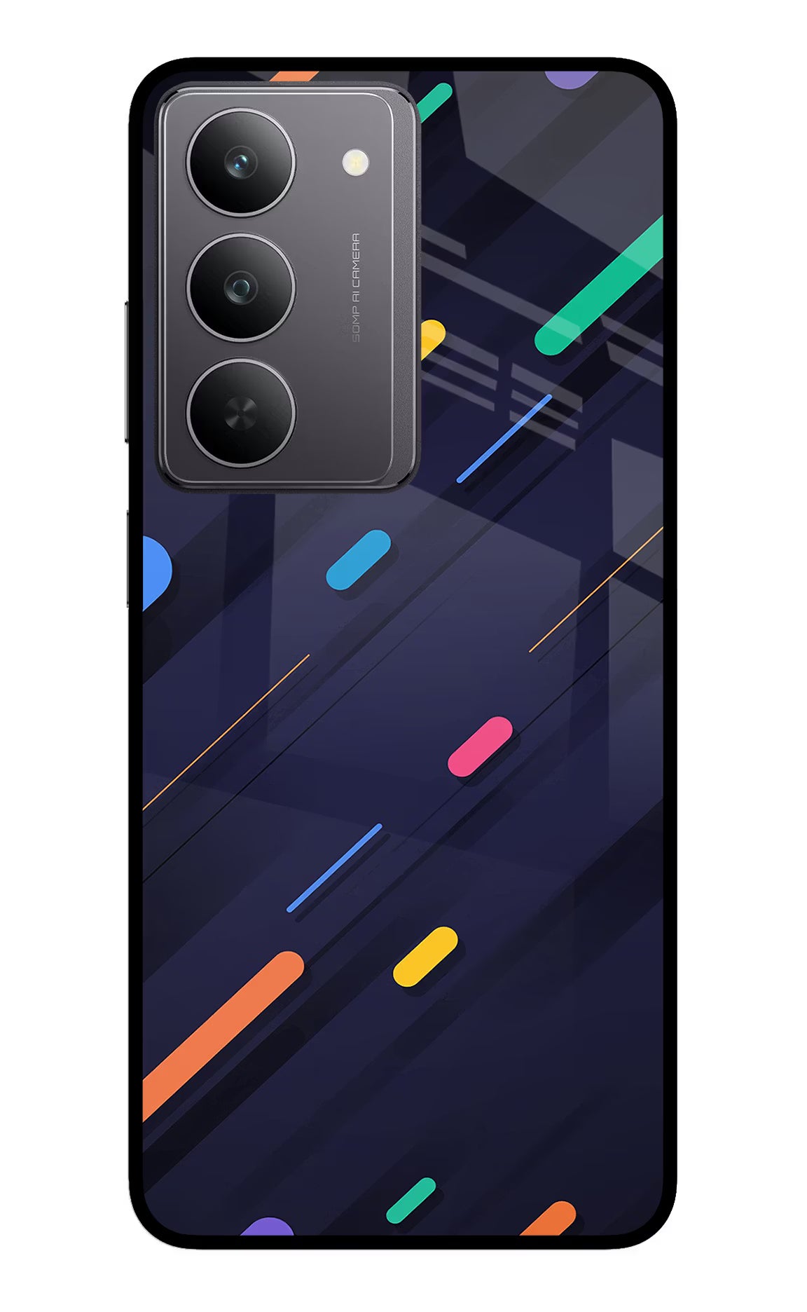 Abstract Design Realme 14x 5G Glass Case Back Cover by Casekaro