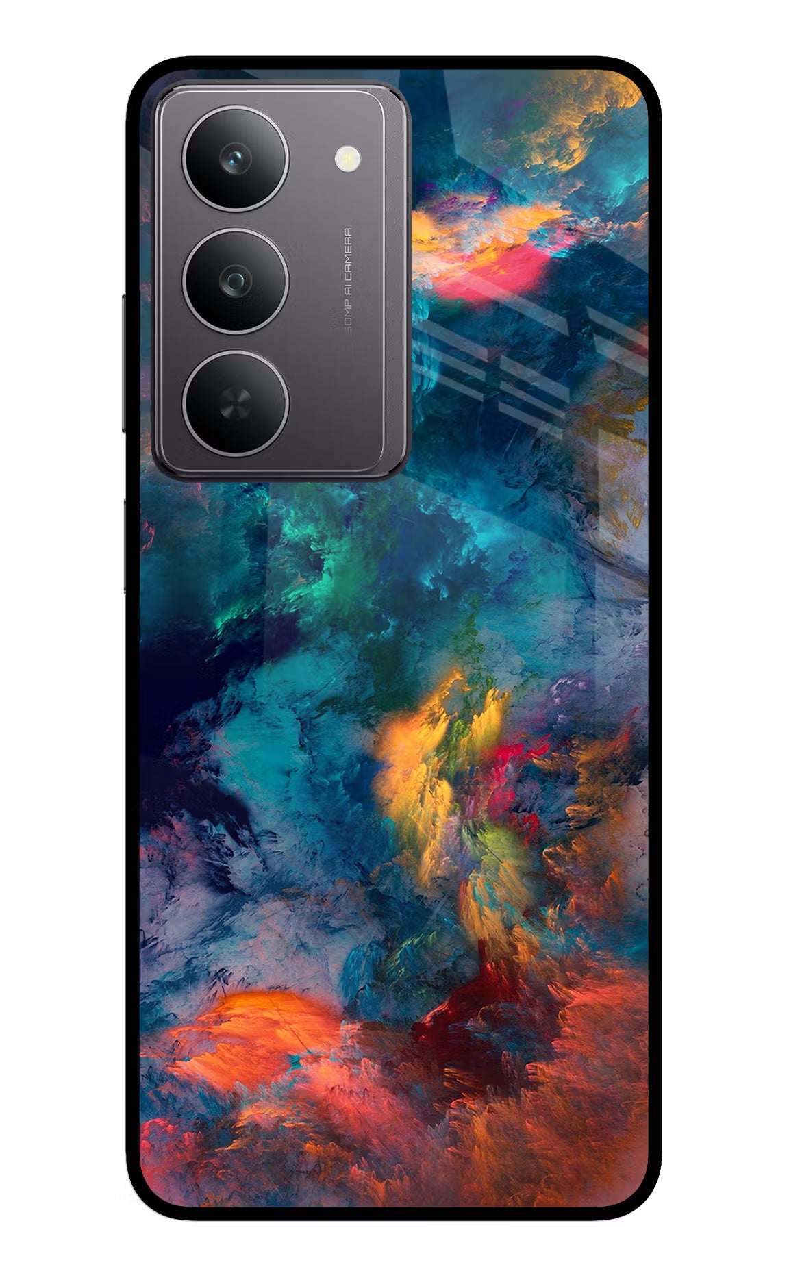 Artwork Paint Realme 14x 5G Glass Case Back Cover by Casekaro