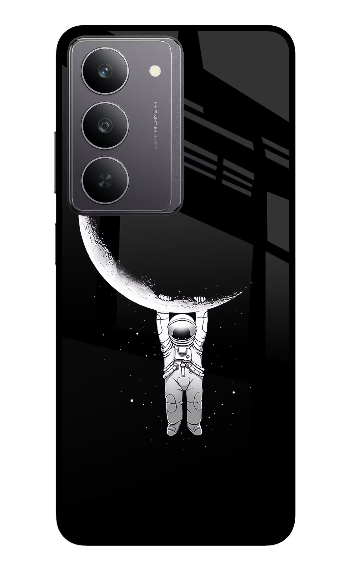 Moon Space Realme 14x 5G Glass Case Back Cover by Casekaro