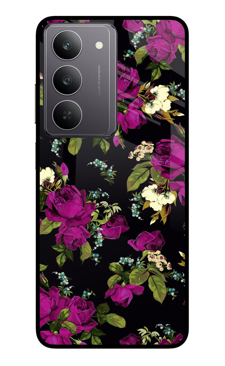 Flowers Realme 14x 5G Back Cover, Glass case
