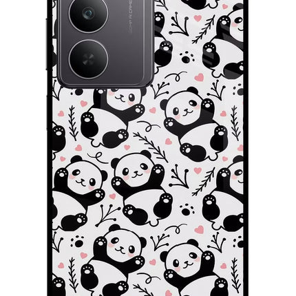 Cute Panda Realme 14x 5G Glass Case