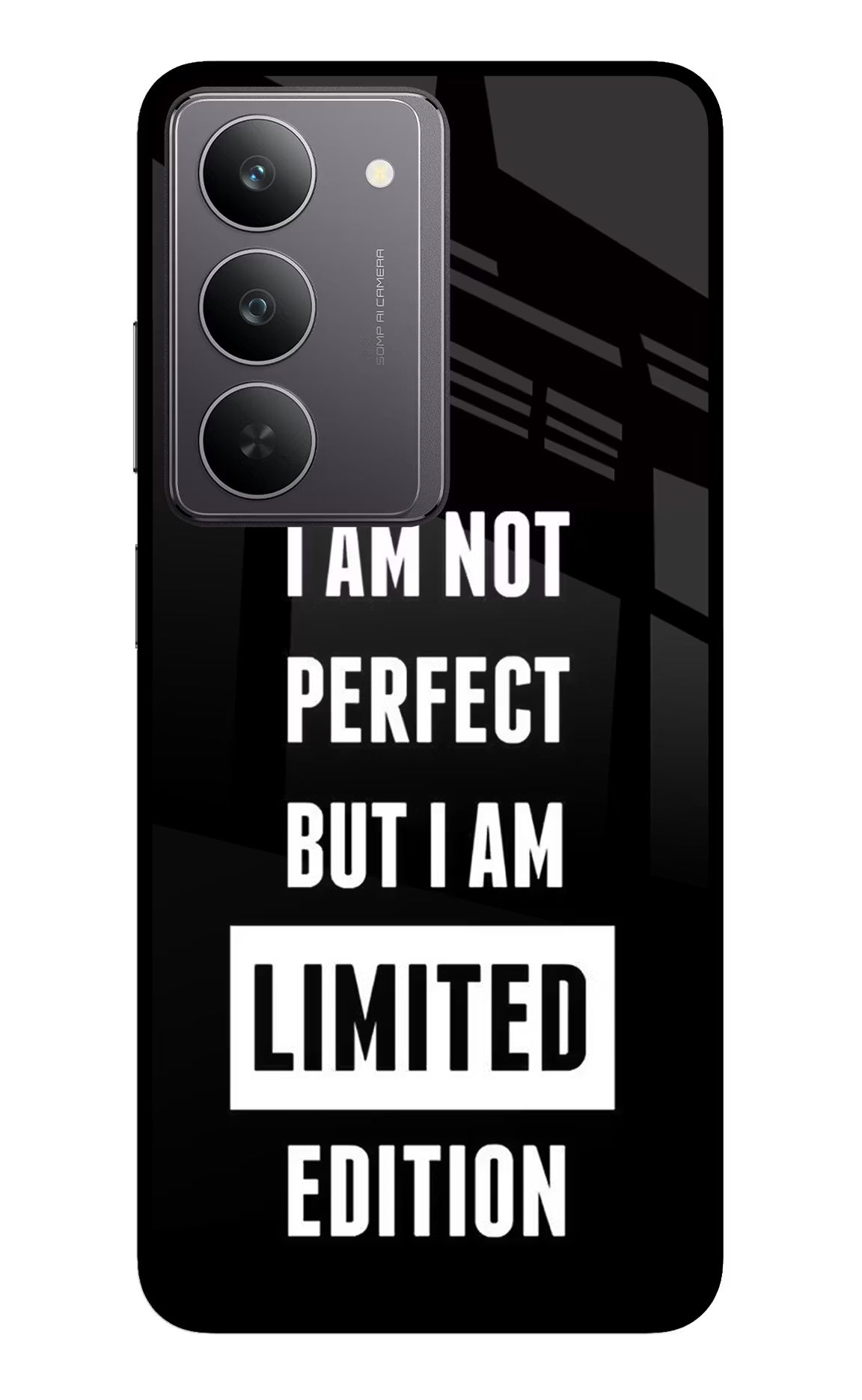 I Am Not Perfect But I Am Limited Edition Realme 14x 5G Glass Case Back Cover by Casekaro