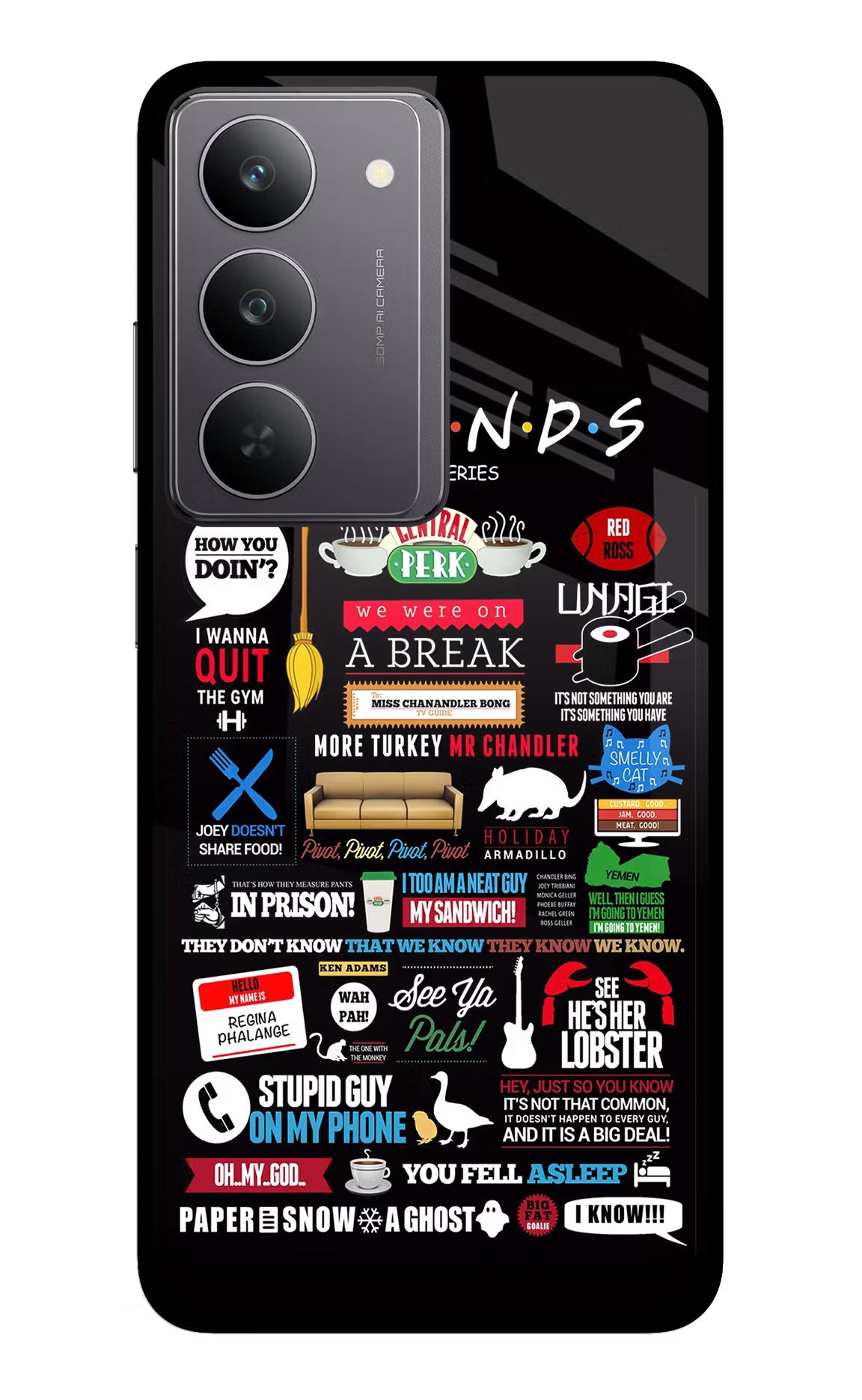 FRIENDS Realme 14x 5G Glass Case Back Cover by Casekaro