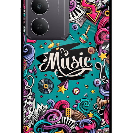 Music Graffiti Realme 14x 5G Glass Case