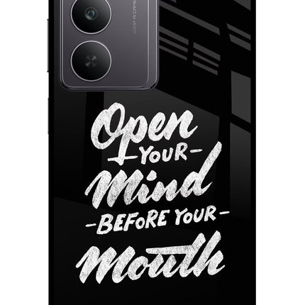 Open Your Mind Before Your Mouth Realme 14x 5G Glass Case
