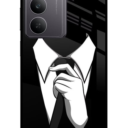 Black Tie Realme 14x 5G Glass Case
