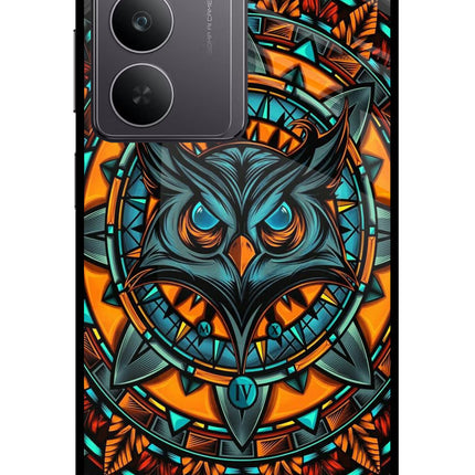 Angry Owl Art Realme 14x 5G Glass Case
