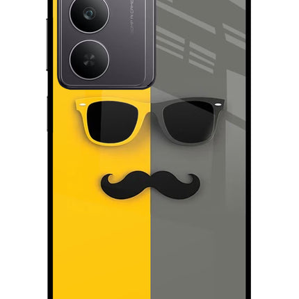 Sunglasses with Mustache Realme 14x 5G Glass Case