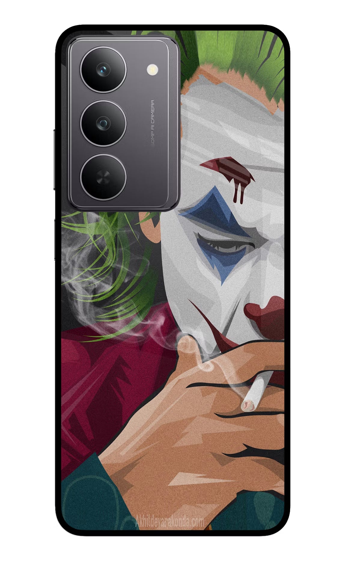 Joker Smoking Realme 14x 5G Glass Case Back Cover by Casekaro