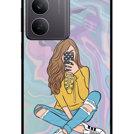 Selfie Girl Realme 14x 5G Glass Case