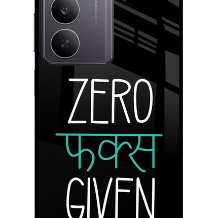 Zero Fucks Given Realme 14x 5G Glass Case