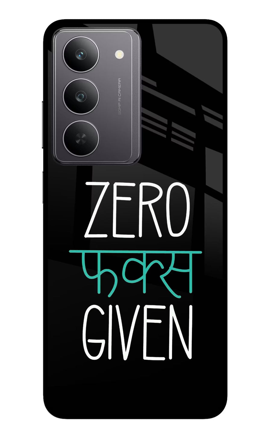 Zero Fucks Given Realme 14x 5G Back Cover, Glass case