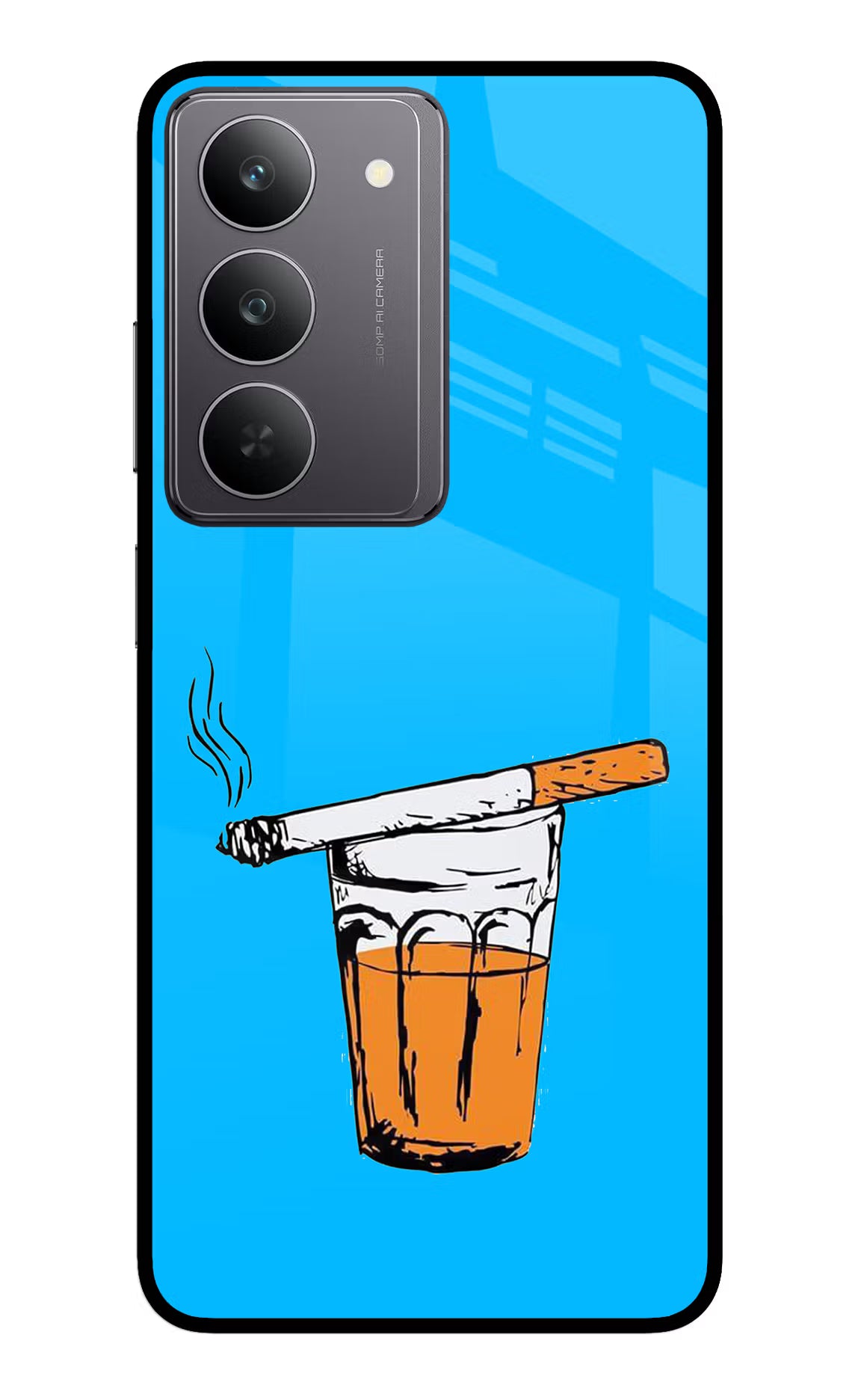 Chai Sutta Realme 14x 5G Glass Case Back Cover by Casekaro