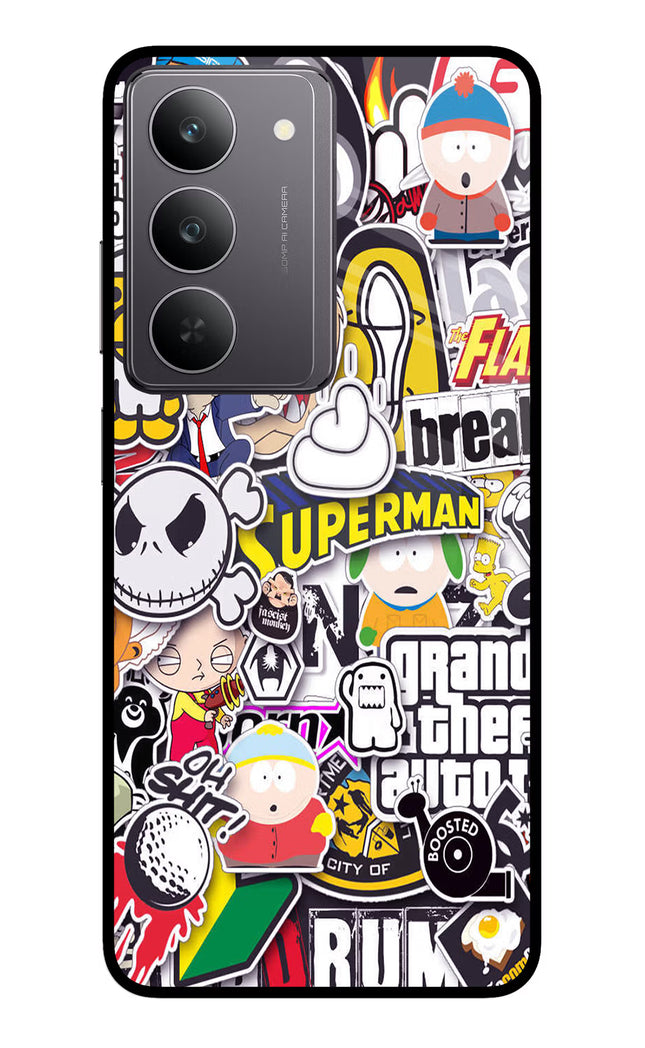 Sticker Bomb Realme 14x 5G Glass Case