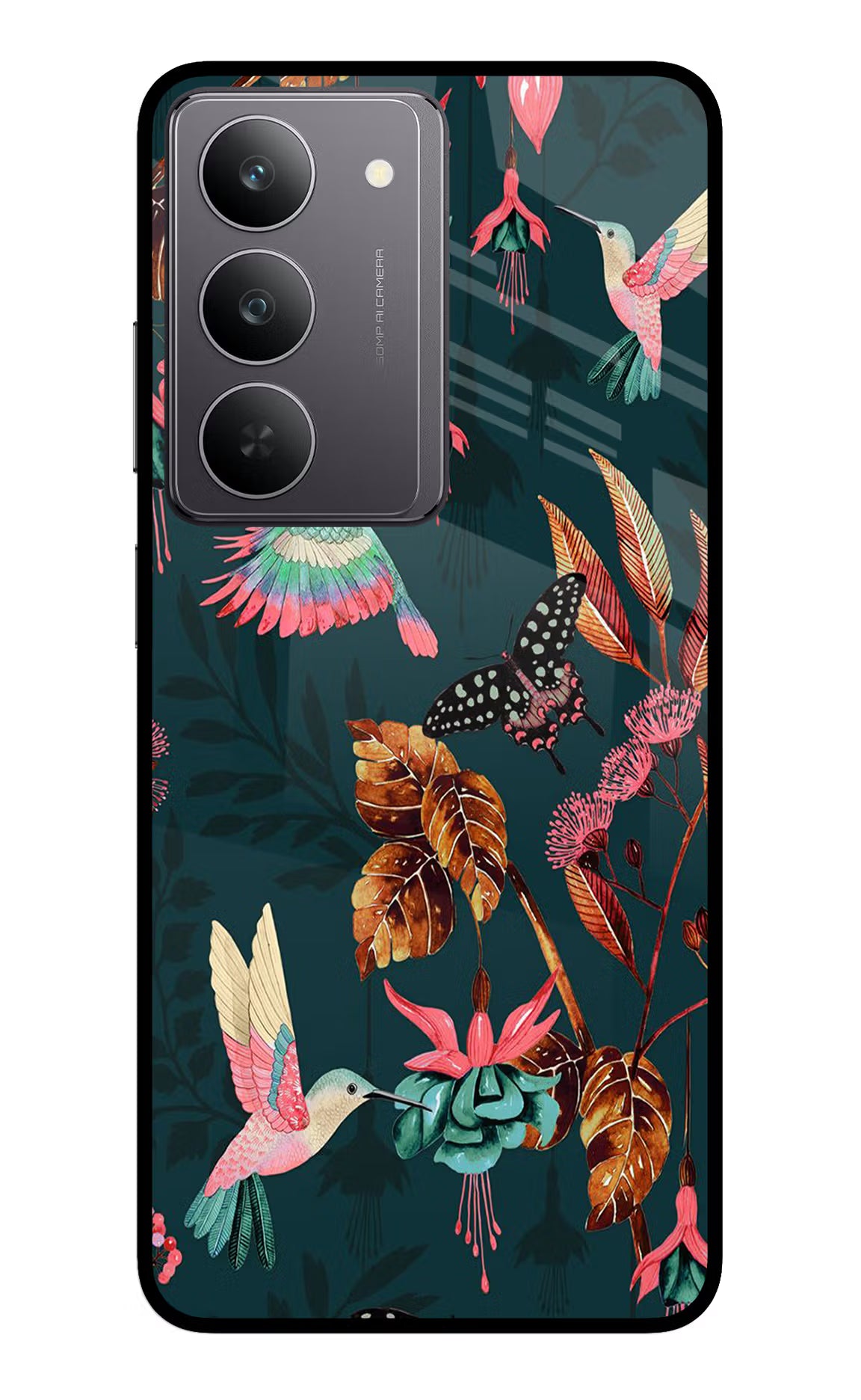 Birds Realme 14x 5G Glass Case Back Cover by Casekaro