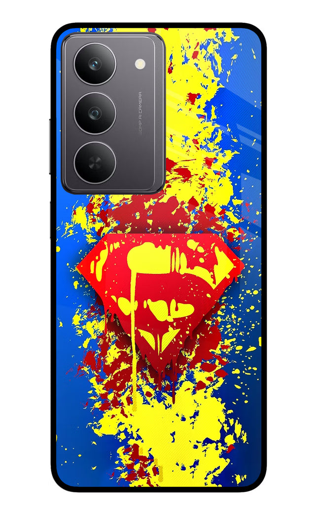 Superman logo Realme 14x 5G Glass Case