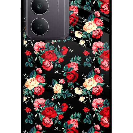 Rose Pattern Realme 14x 5G Glass Case