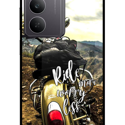 Ride More Worry Less Realme 14x 5G Glass Case