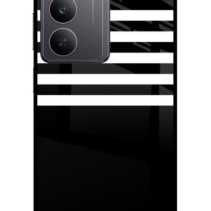 Black and White Print Realme 14x 5G Glass Case