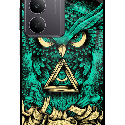 Green Owl Realme 14x 5G Glass Case