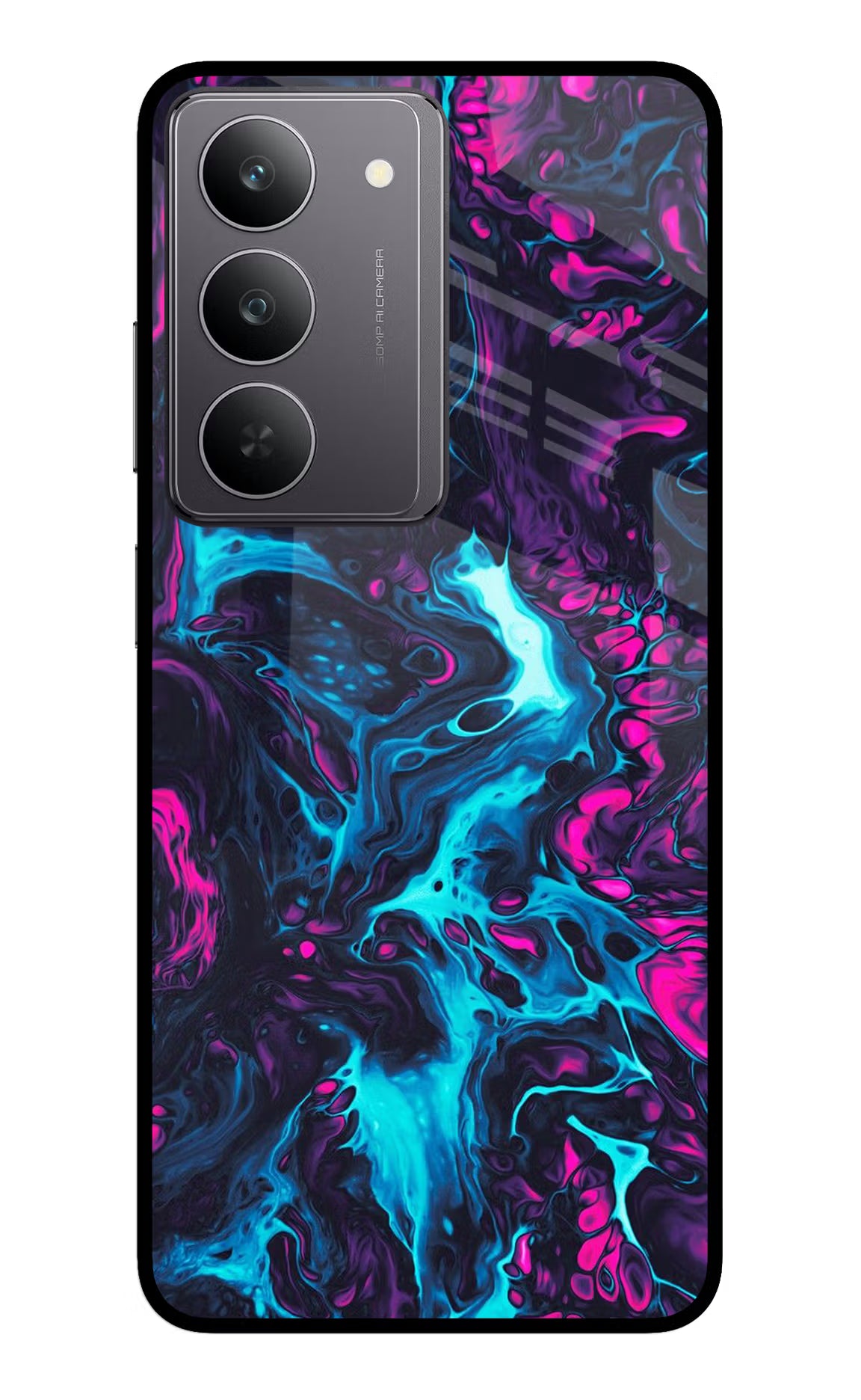 Abstract Realme 14x 5G Glass Case Back Cover by Casekaro