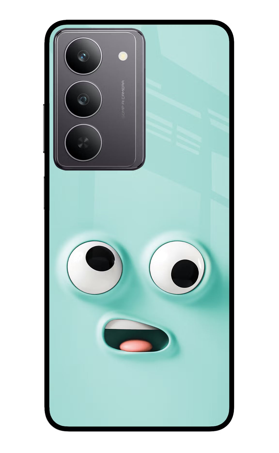 Funny Cartoon Realme 14x 5G Glass Case Back Cover by Casekaro