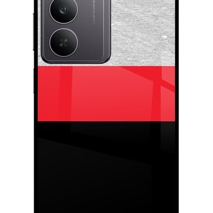 Tri Color Pattern Realme 14x 5G Glass Case