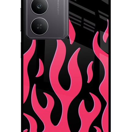 Fire Flames Realme 14x 5G Glass Case