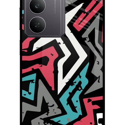 Geometric Graffiti Realme 14x 5G Glass Case