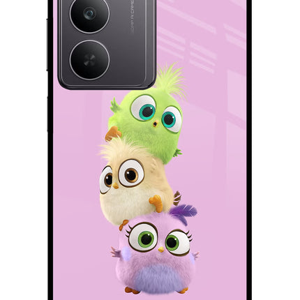 Cute Little Birds Realme 14x 5G Glass Case