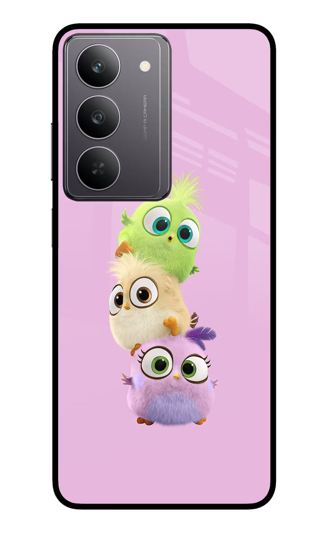 Cute Little Birds Realme 14x 5G Glass Case Back Cover by Casekaro