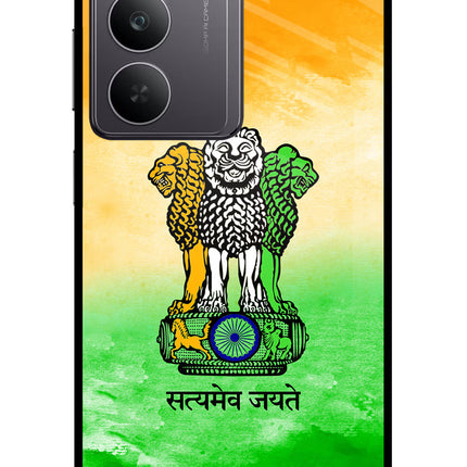 Satyamev Jayate Flag Realme 14x 5G Glass Case