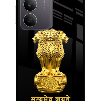 Satyamev Jayate Golden Realme 14x 5G Glass Case