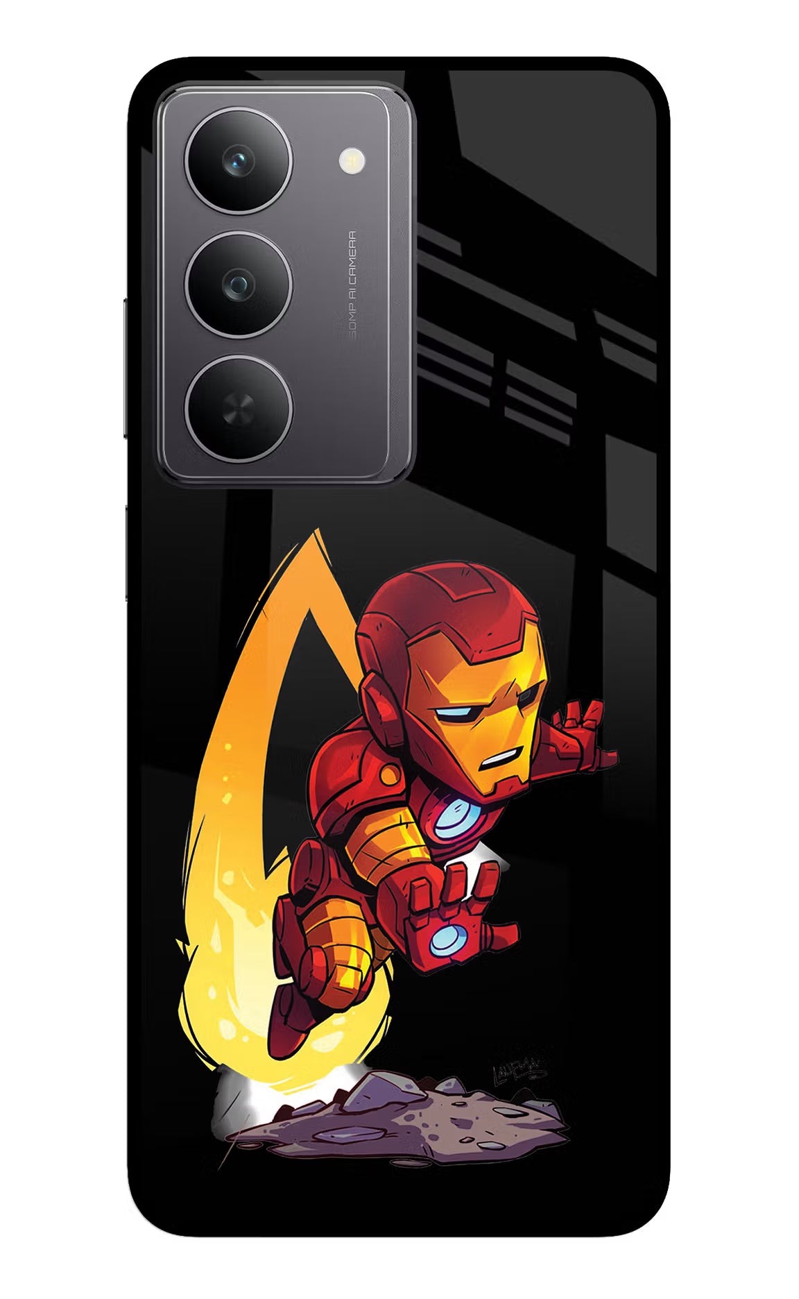 IronMan Realme 14x 5G Glass Case Back Cover by Casekaro