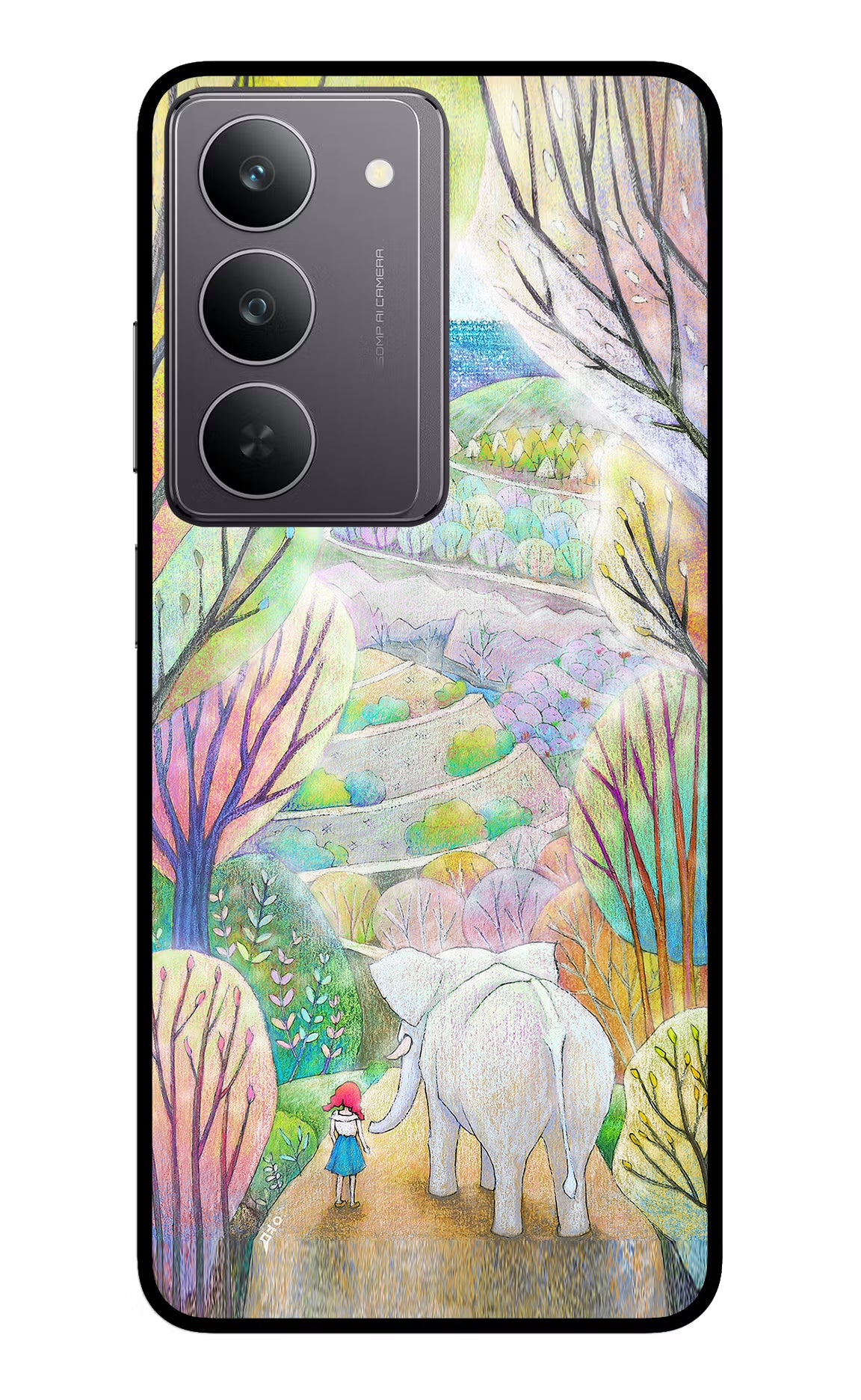Nature Painting Realme 14x 5G Glass Case Back Cover by Casekaro