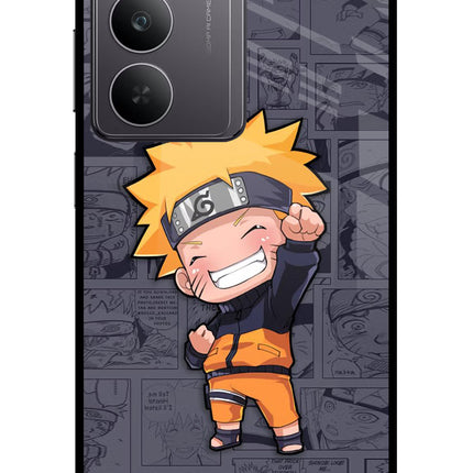 Chota Naruto Realme 14x 5G Glass Case Back Cover by Casekaro