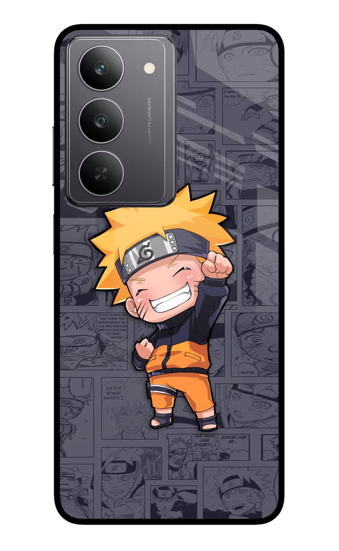 Chota Naruto Realme 14x 5G Glass Case Back Cover by Casekaro