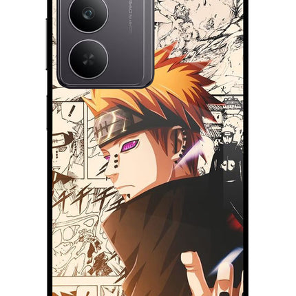 Pain Anime Realme 14x 5G Glass Case Back Cover by Casekaro