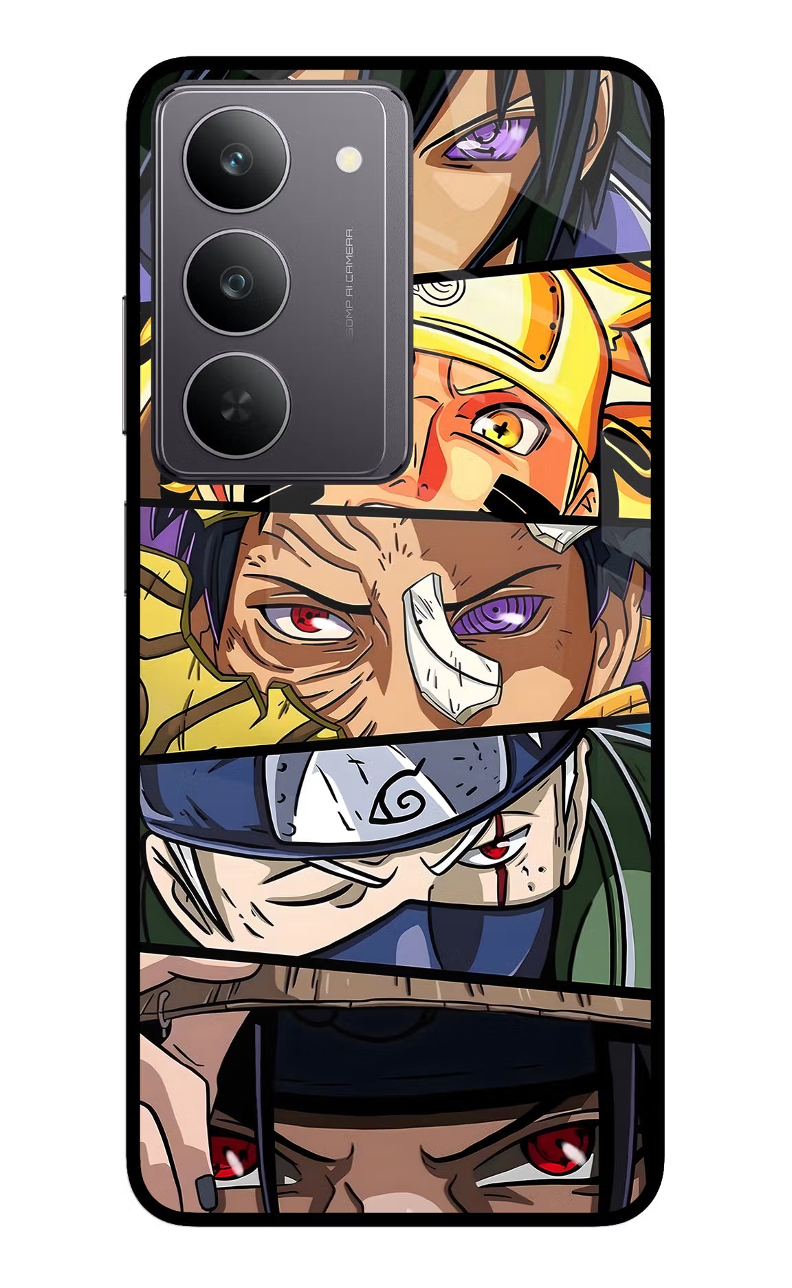 Naruto Character Realme 14x 5G Glass Case Back Cover by Casekaro